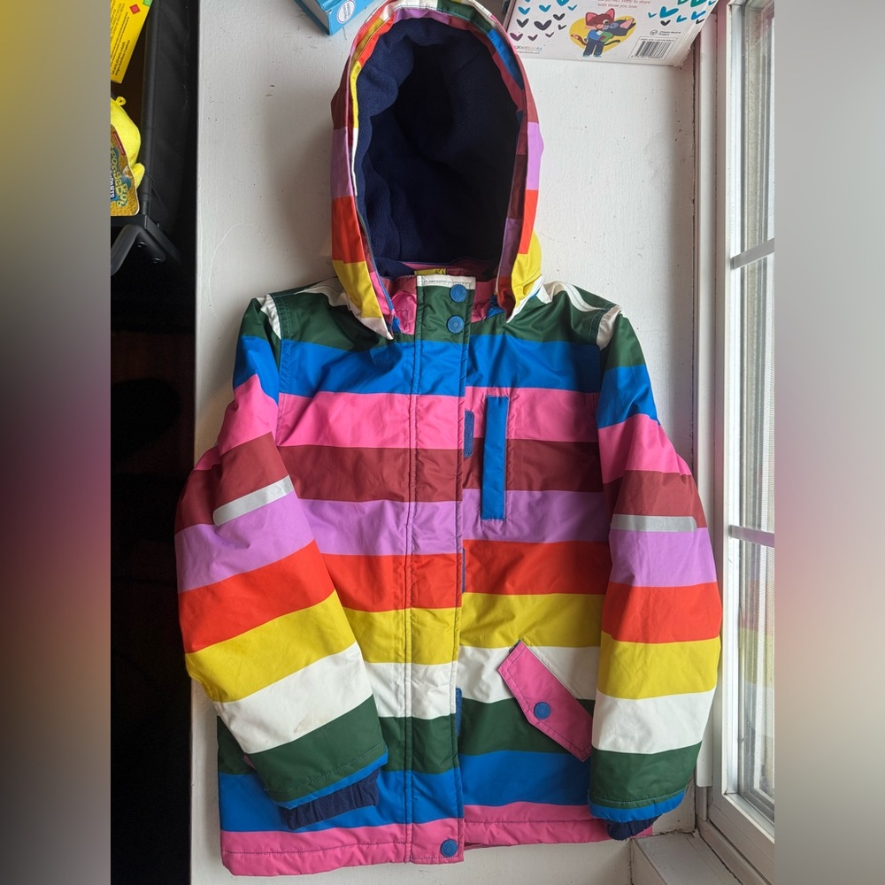 Boden Multicolor Striped Kids Raincoat